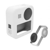 Silikónové ochranné puzdro s krytom objektívu pre GoPro Max - Biele