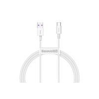 Baseus napájací kábel CATYS-02 USB-A na USB-C 66W - 1 meter, biely