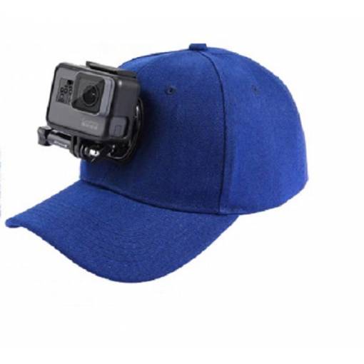 Foto - Športová šiltovka s držiakom na kameru - Modra