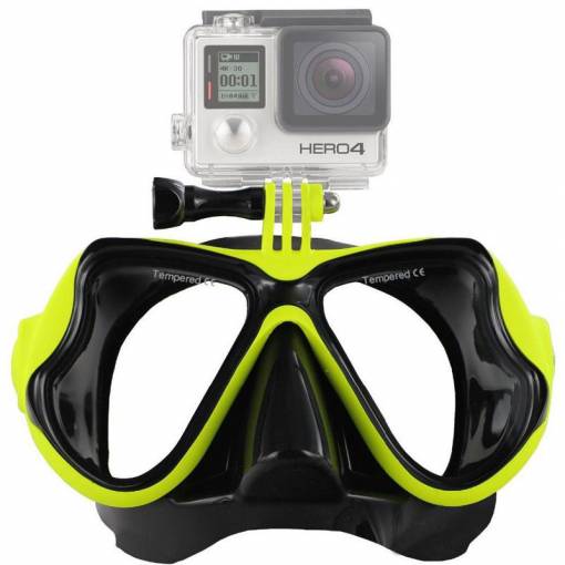 Foto - Potápačské okuliare pre akčné kamery - Žlté