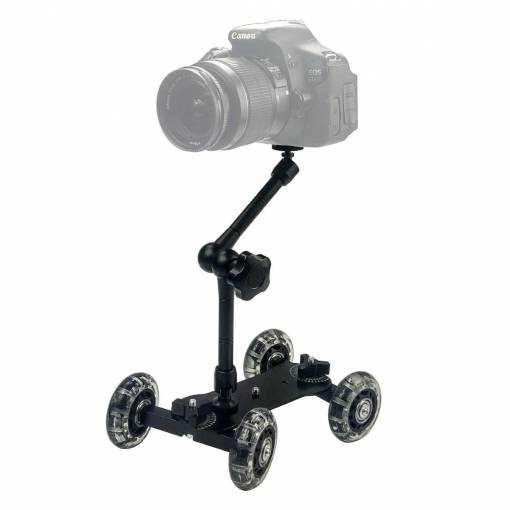 Foto - Vozíkový stabilizátor na kameru s ramenom - Čierny